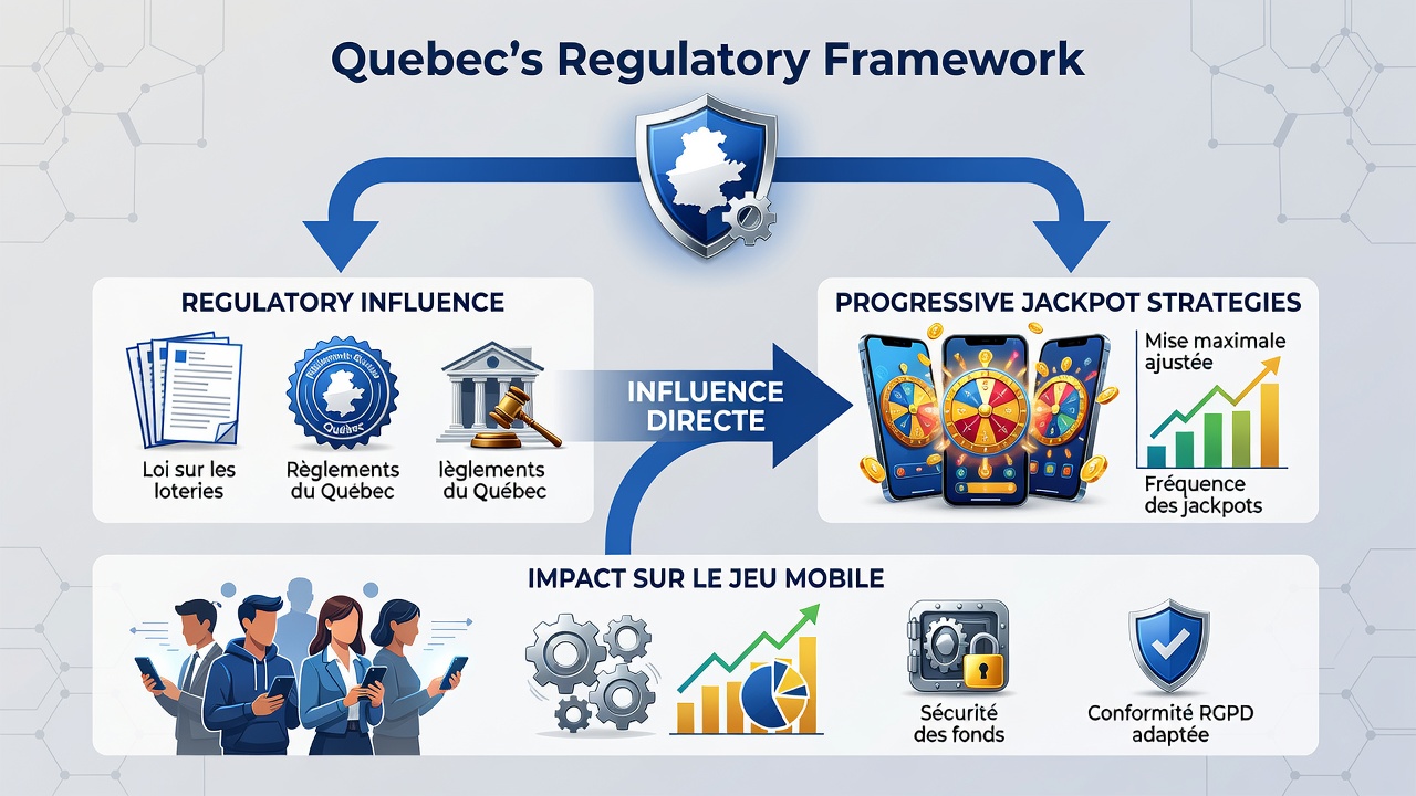 Mobile gaming interface showing regulated progressive jackpot displays in Quebec